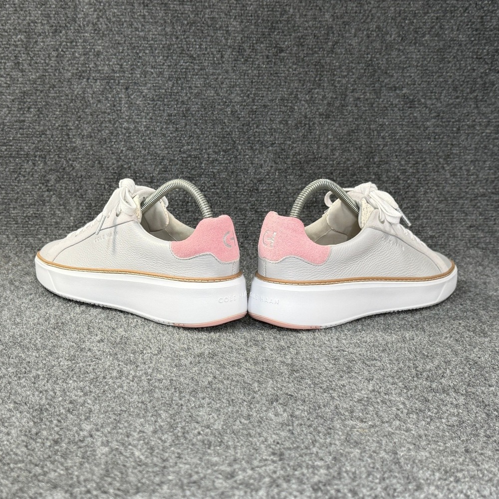 Cole Haan GrandPro Topspin Sneakers Women's 8 Grey Leather Low Lace Retro Shoes - Picture 6 of 12